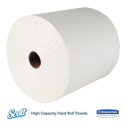 Scott® Universal High Capacity Hard Roll Towel, White, 1 Ply, 8.0" x 1000' Roll, 12 Rolls/Case, 01000