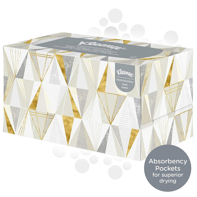 Kleenex® Folded Towel Pop-Up Box, White, 18 Boxes, 120 Towels, 01701