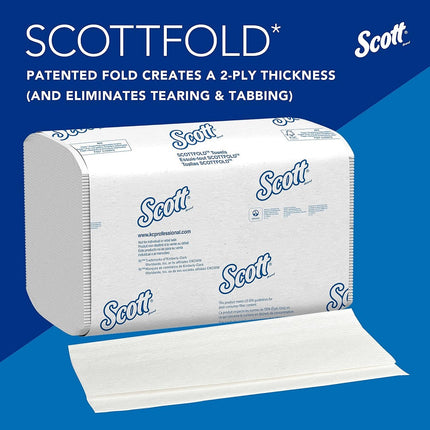 Scott® Pro ScottFold Folded Towel, 1-Ply, White, 25 Packs, 175 Sheets, 01960