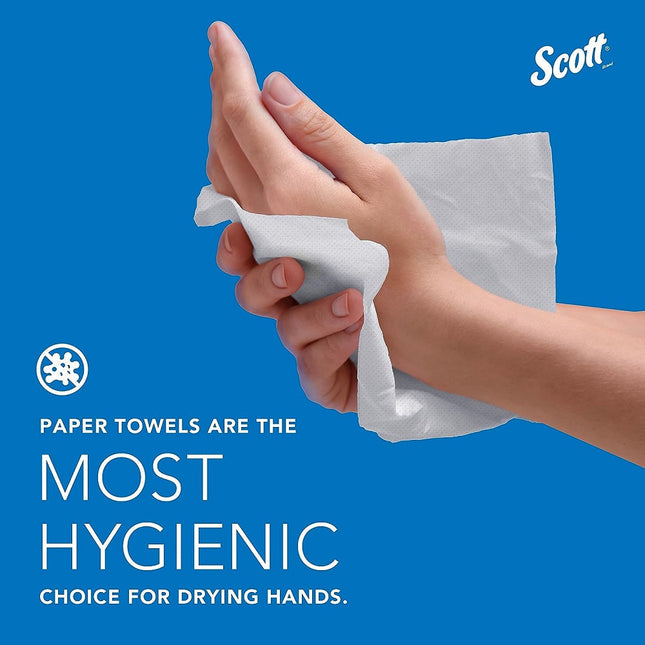 Scott® Pro Scottfold Multifold Paper Towels (01960), with Absorbency Pockets, 9.4" x 12.4" sheets, White, (175 Sheets/Pack, 25 Packs/Case, 4,375 Sheets/Case)