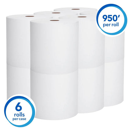 Scott® Essential High Capacity Proprietary System Hard Roll Towels, White, 905' Sheets, 6 Rolls, 02001