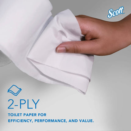 Scott® Essential Coreless Standard Roll Toilet Paper, 4.00" x 3.7", 2 Ply, White, 36 Rolls, 04007