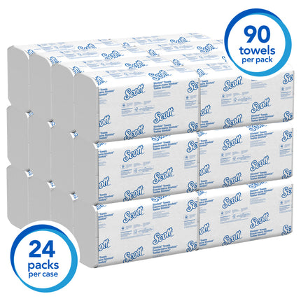 Scott® Control Plus Slimfold Towels, White, 90 Towels, 24 Packs, 04442