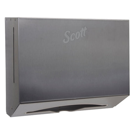 Scott® Scottfold Folded Towel Dispenser, 7.8" x 12.4", Stainless, 09216