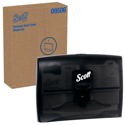 Scott® Personal Toilet Seat Cover Dispenser, Black, Rectangular, Plastic,09506