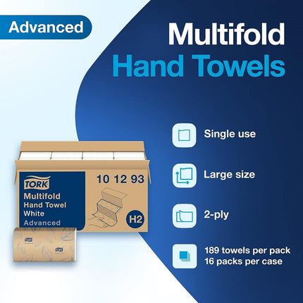 Tork® Advanced Xpress® Multifold Paper Hand Towel, 2-Ply, 9.125" x 9.5", 101293