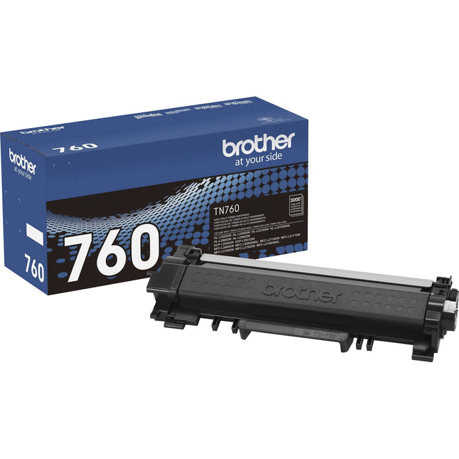 Brother TN760 Black Toner Cartridge, High Yield