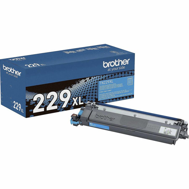 Brother Genuine TN229XLC High Yield Toner Cartridge - Cyan