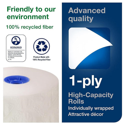 Tork® Advanced High-Capacity Bath Tissue Roll, 3.8 in x  3.8 in, 110291A