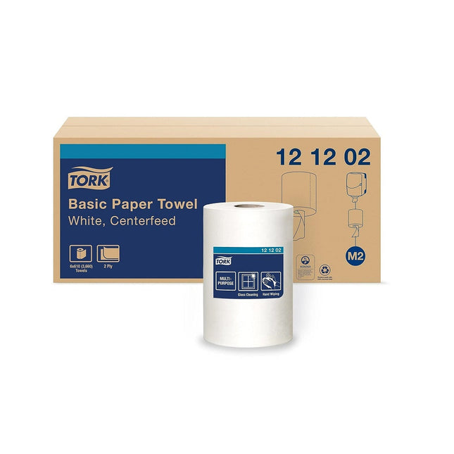 Tork® Advanced Soft Centrefeed Hand Towel, 2-Ply, White, 6 x 610 Sheets, 121202