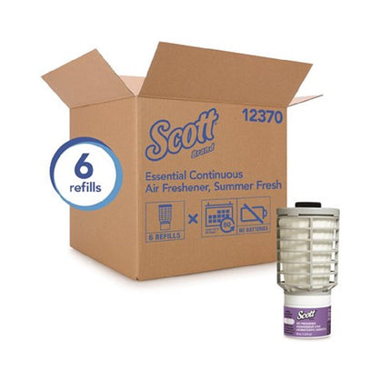 Scott Essential Air Freshener Refill, Summer Fresh, Automatic, Continuous Release, 6 Refills, 12370
