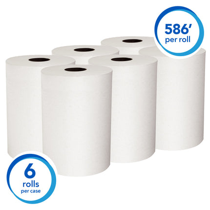 Scott® Slimroll Towels, 6Rolls, 580' Ft, White, 12388