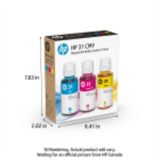 HP 31 CMY Original Ink Bottle Combo 3-Pack