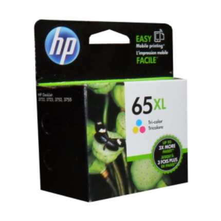 HP 65XL Tri-color Original Ink Cartridge - Replaced by B7RT2AN