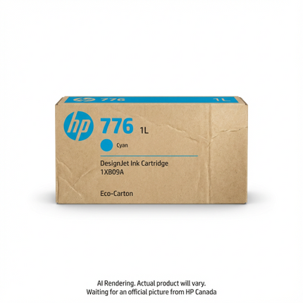 1XB09A HP HP 776 1L Cyan DesignJet Ink Cartridge