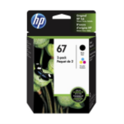 HP 67 Clr/Blk Original Ink Crtg 2-Pk