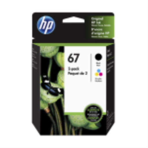 HP 67 Clr/Blk Original Ink Crtg 2-Pk