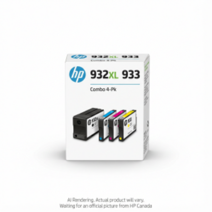 HP 933 CMY/932XL Blk Ink Crtg Combo 4-Pk
