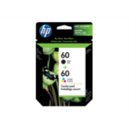 HP 60 Tri-clr/Blk Ink Crtg Combo 2-Pack