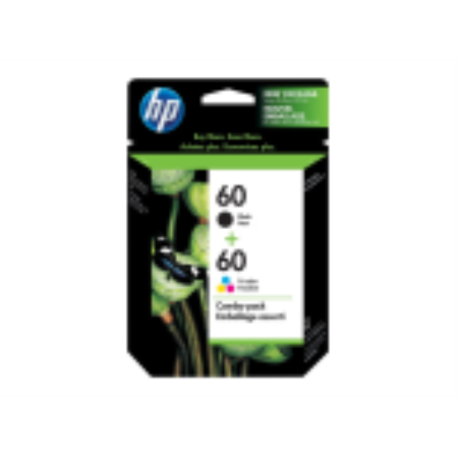 HP 60 Tri-clr/Blk Ink Crtg Combo 2-Pack
