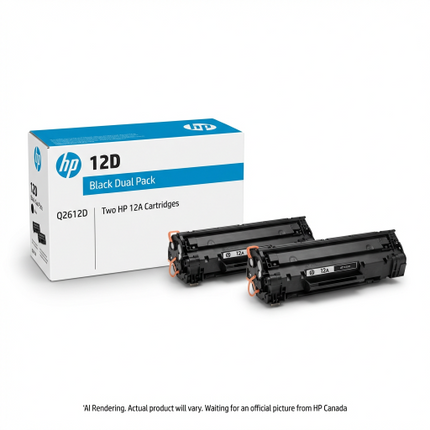 HP 12D Blk Dual Pk LJ Toner Cartridge