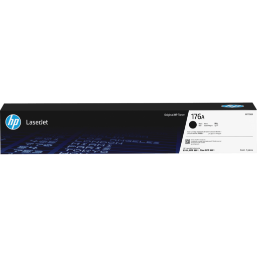 HP 176A Black Original LaserJet Toner Cartridge (W1760A)