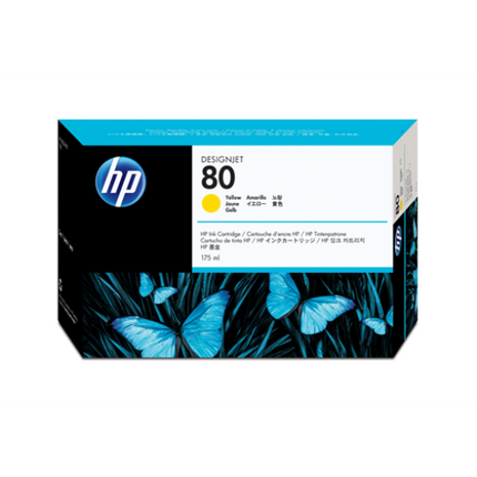 HP No 80 Yellow Ink Cartridge,175ml,WW