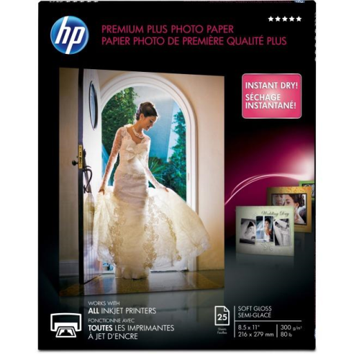 HP Prem Plus 8.5x11 SG 25 sht Photo Papr