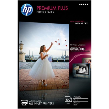 HP Prem Pls4x6 100sht Glsy FSC Pht Paper