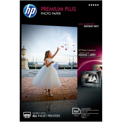 HP Prem Pls4x6 100sht Glsy FSC Pht Paper