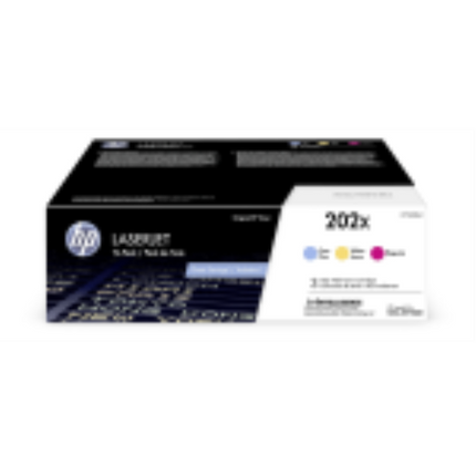 HP 202X CYM Original LJ Toner Cartridges