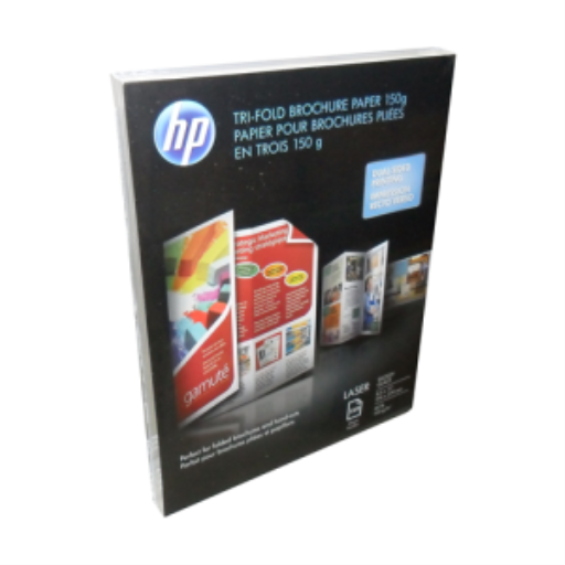 Q6612A HP TRIFOLD BROCHURE PAPER 150 SHEETS BRIGHT GLOSSY