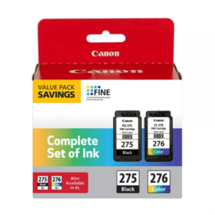 PG-275/CL-276 Black and Colour Ink Value Pack