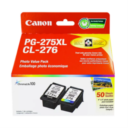 Canon 4981C011 PG-275XL/CL-276 with Paper Photo Value Pack ? ChromaLife100