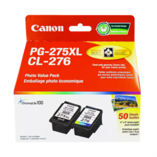 Canon 4981C011 PG-275XL/CL-276 with Paper Photo Value Pack ? ChromaLife100