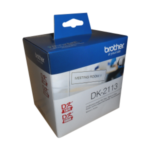 Brother DK-2113 Black/Clear Continuous Length Film Label - 2.4" x 50' (62 mm x 15.2 m)