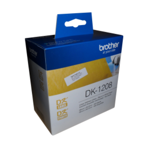 Brother DK-1208 Large Address Paper Labels (400 Labels) - 1.4" x 3.5" (38 mm x 90.3 mm)