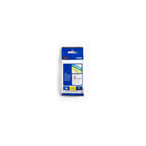 Brother Genuine TZe111 Black on Clear Laminated Tape for P-touch Label Makers, 6 mm wide x 8 m long