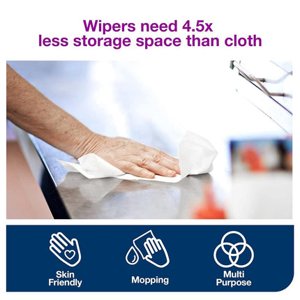 Tork® Advanced Paper Plus Centerfeed Wiper, White, 1 Ply, 380' Roll, 192128