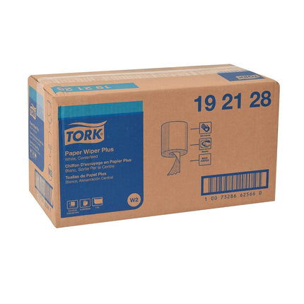 Tork® Advanced Paper Plus Centerfeed Wiper, White, 1 Ply, 380' Roll, 192128