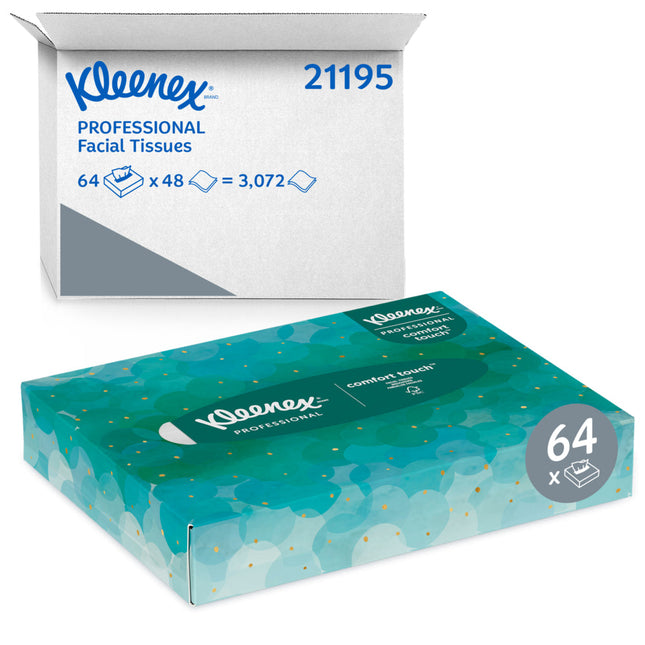 Kleenex® Jr Facial Tissue, 2 Ply, 40 Tissues, 8 Boxes, 21195