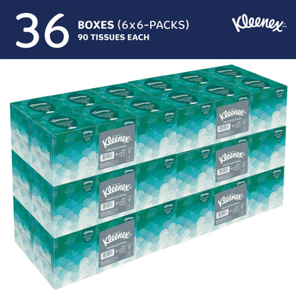 Kleenex Facial Tissue Cube, Upright Face Tissue Box, 6 Bundles, 6 Boxes, 36 Boxes, 21271