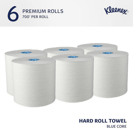 Kleenex® Hard Roll Paper Towels, with Premium Absorbency Pockets, 6 Rolls/Case, 25637
