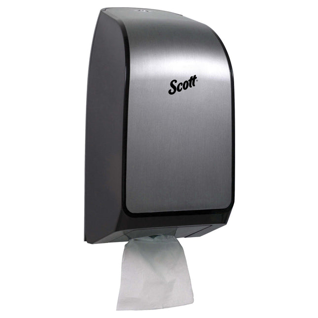 Scott Control MOD Hygienic Bathroom Tissue Dispenser, 7.0 x 5.725 x 13.339, Faux Stainless Steel, 39729