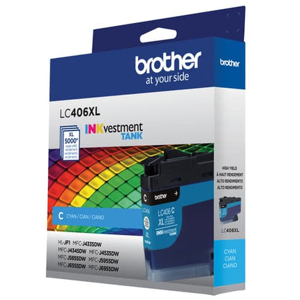 Brother Genuine LC406XLCS High-Yield Cyan Ink INKvestment Tank Cartridge