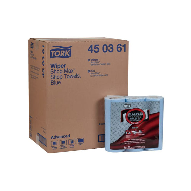 Tork ShopMax Wiper 450, 1 Ply, Roll Towel 450361, Case of 24 rolls