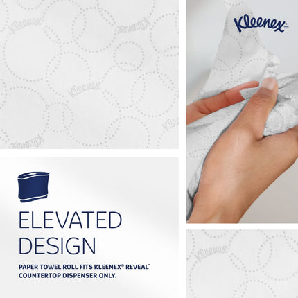 Kleenex® Reveal Multi-Fold Hand Towel, White, 8" x 9.4", 16 Packs/Case, 46321