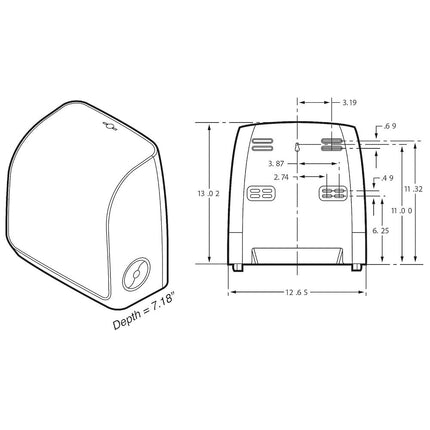 Scott® Control Slimroll Hard Roll Paper Towel Dispensers, White, 12.63" x 16.13" x 10.2", 47071