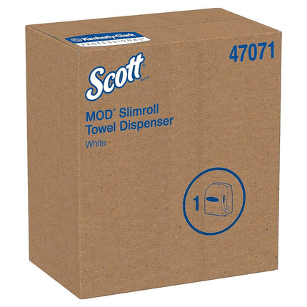 Scott® Control Slimroll Hard Roll Paper Towel Dispensers, White, 12.63" x 16.13" x 10.2", 47071