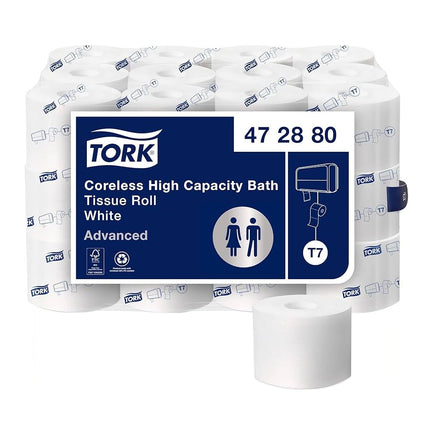 Tork® Advanced High Capacity Coreless Bath Tissue Roll, 2-Ply, 472880